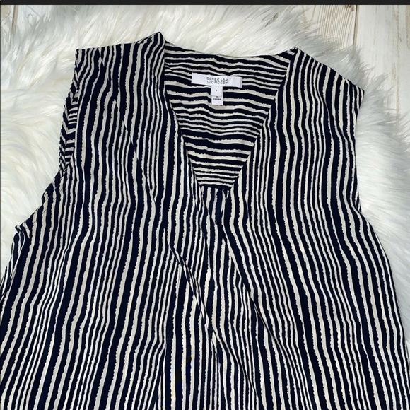 Derek Lam 10 Crosby 100% Silk Striped V-Neck Dress - Picture 4 of 8